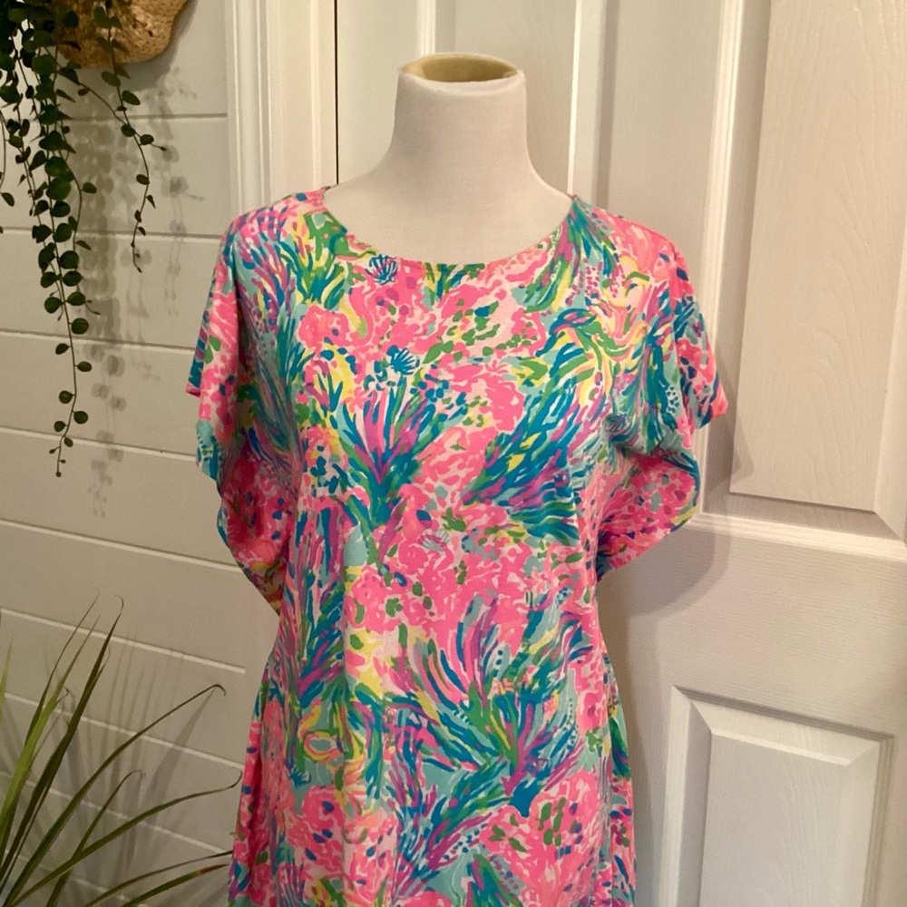 Lilly Pulitzer Pink Floral Print Women’s Short-Sleeve Top